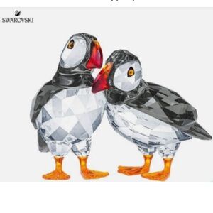 Swarovski Crystal Figurine Atlantic Puffins #5472475 Mint Condition, no box